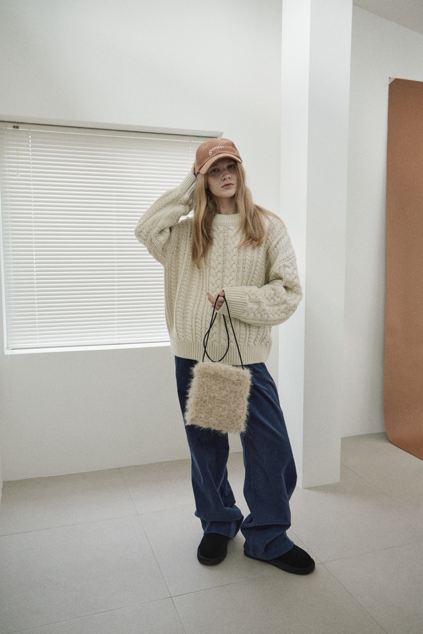 B_GARDER韓國直郵㊣女裝新品25秋冬推薦真品休閑毛衣手工制作B.GARDER毛衣