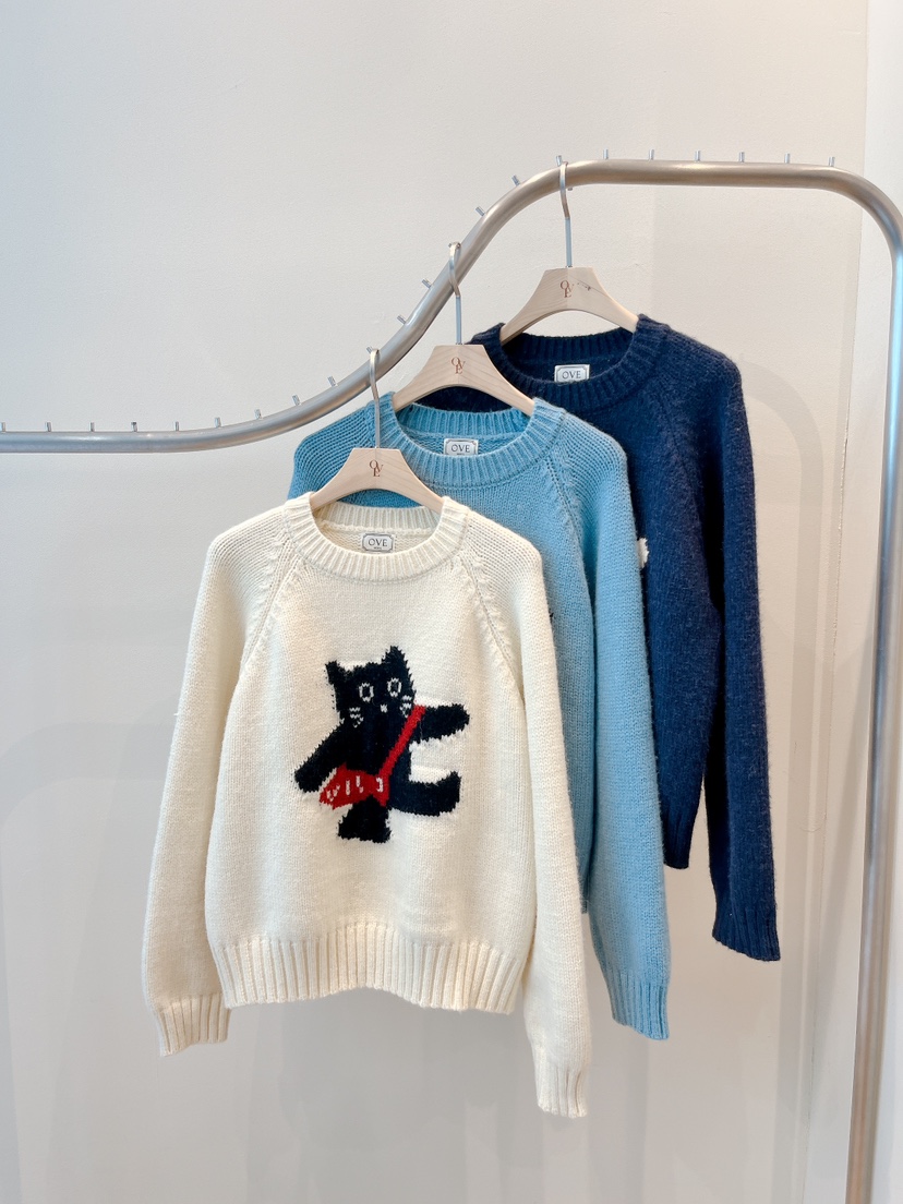 OVE韓國直郵㊣女裝新品職業人氣時尚推薦休閑25秋冬真品針織衫OVE針織衫