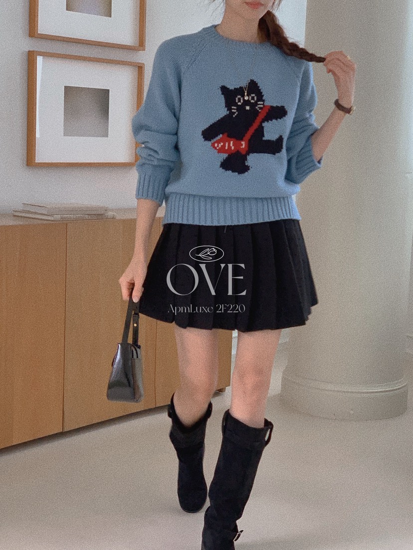 OVE韓國直郵㊣女裝新品職業人氣時尚推薦休閑25秋冬真品針織衫OVE針織衫