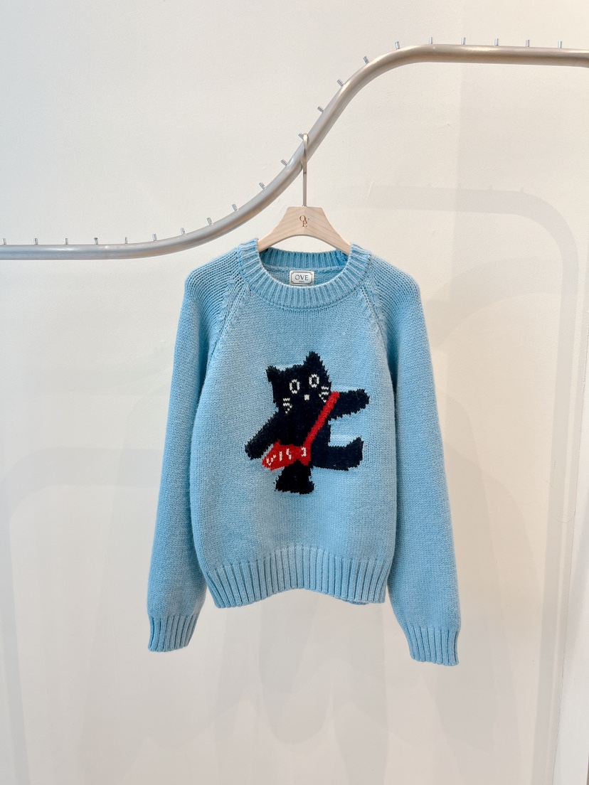 OVE韓國直郵㊣女裝新品職業人氣時尚推薦休閑25秋冬真品針織衫OVE針織衫圖色2