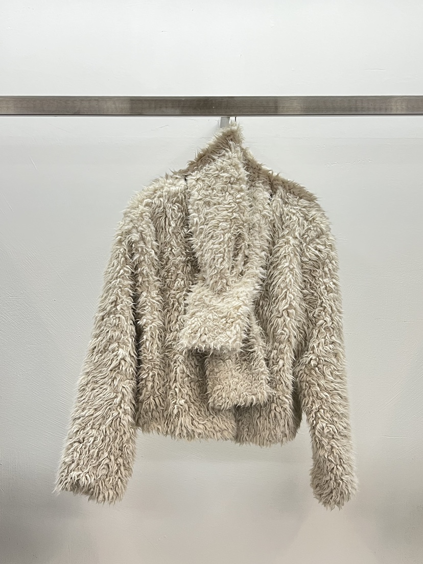 WEARABLE-L東大門㊣代購女裝新款時尚人氣真品夾克含圍巾V領WEARABLE夾克圖色1