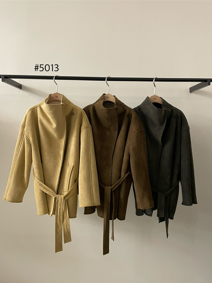 2DA/DARIMI-P韓國代購㊣女士新款時尚熱賣短款大衣含腰帶2DA/DARIMI-P短款大衣