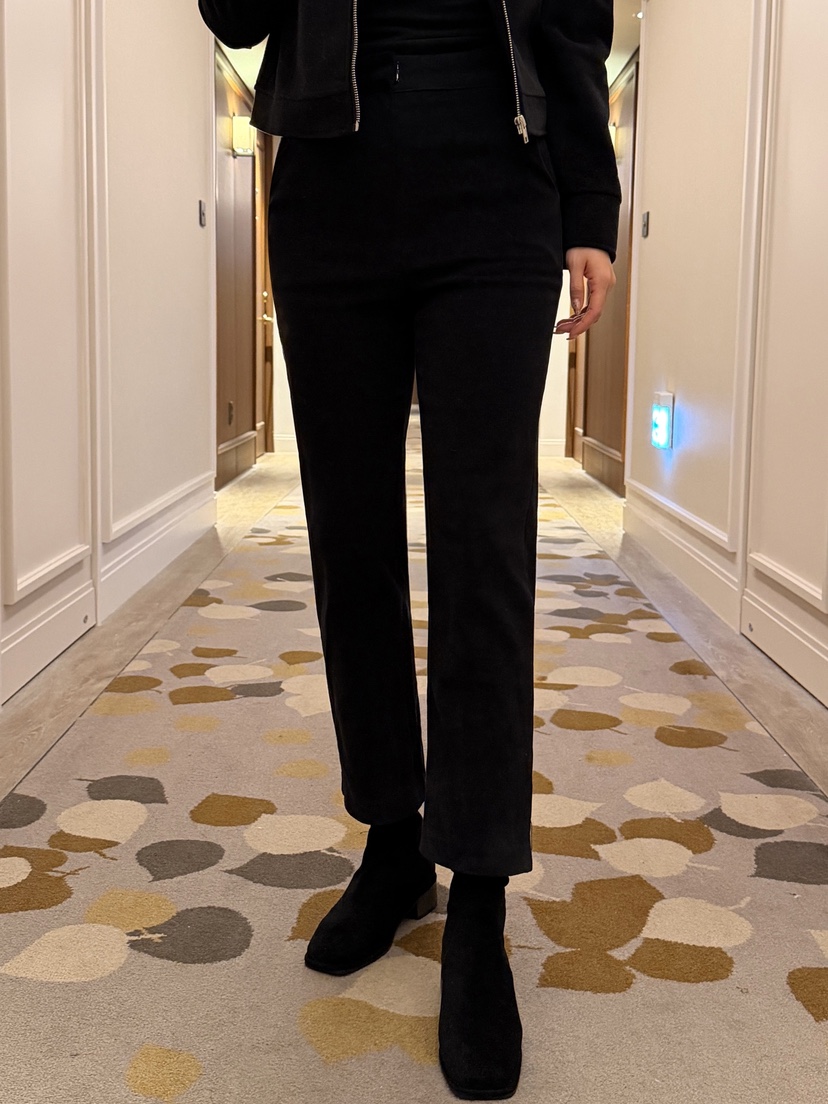 CLOTH韓國代購㊣女士新款時尚休閑真品推薦熱賣25秋冬休閑褲抓絨CLOTH休閑褲