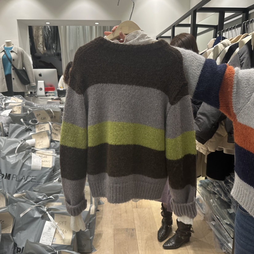 BRUNI/RICOTTA韓國直郵㊣女裝新品人氣真品休閑職業25秋冬毛衣BRUNI/RICOTTA毛衣