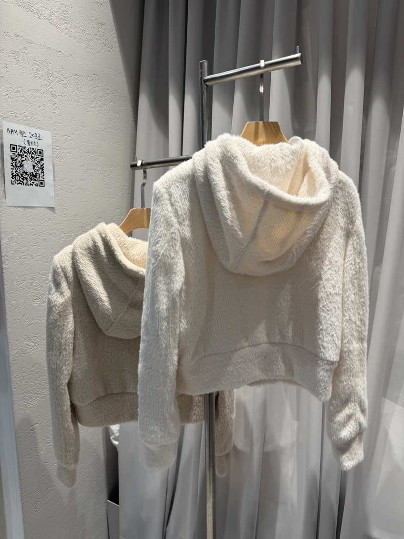 CLOTH東大門㊣實拍女士新款人氣25秋冬職業真品夾克泰迪熊連帽CLOTH夾克