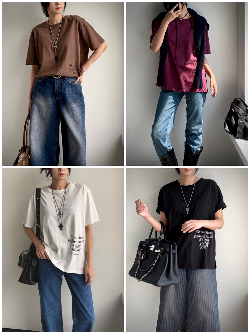 DAVICHI東大門㊣直郵女士新款休閑熱賣真品時尚25秋冬推薦T恤DAVICHIT恤