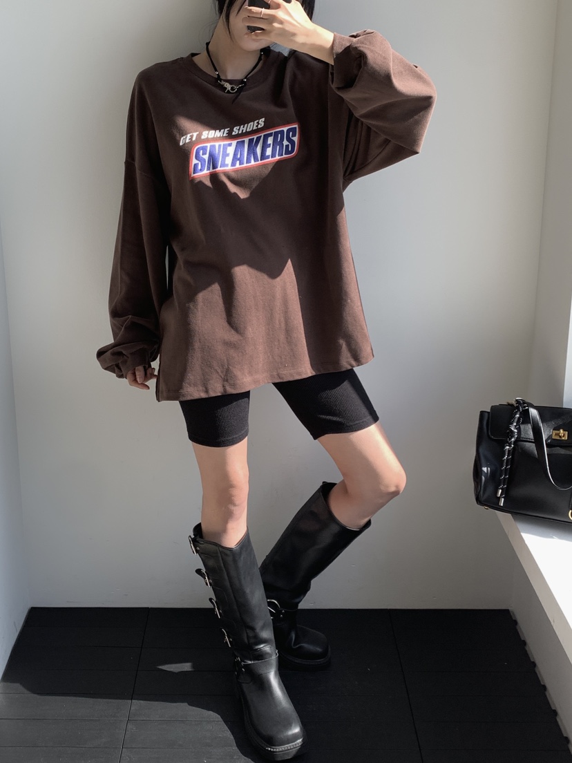 DAVICHI東大門㊣實拍女裝新款真品時尚人氣休閑25秋冬長袖T恤DAVICHI長袖T恤