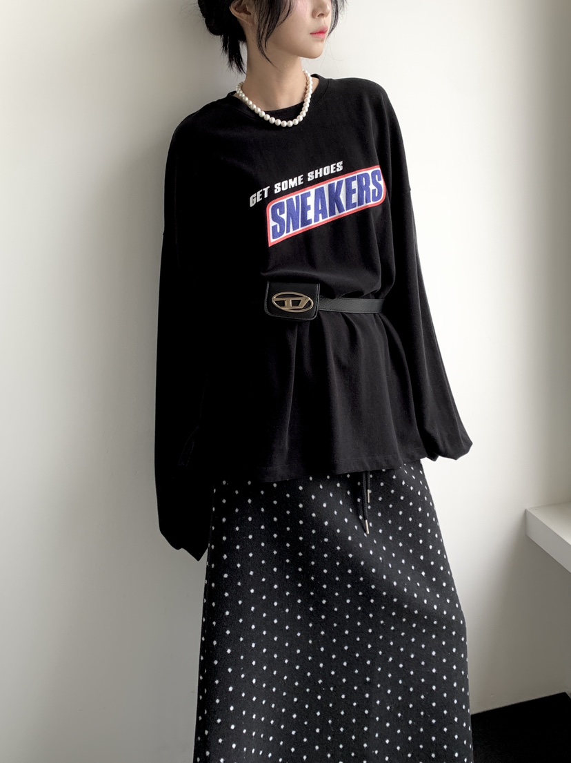 DAVICHI東大門㊣實拍女裝新款真品時尚人氣休閑25秋冬長袖T恤DAVICHI長袖T恤