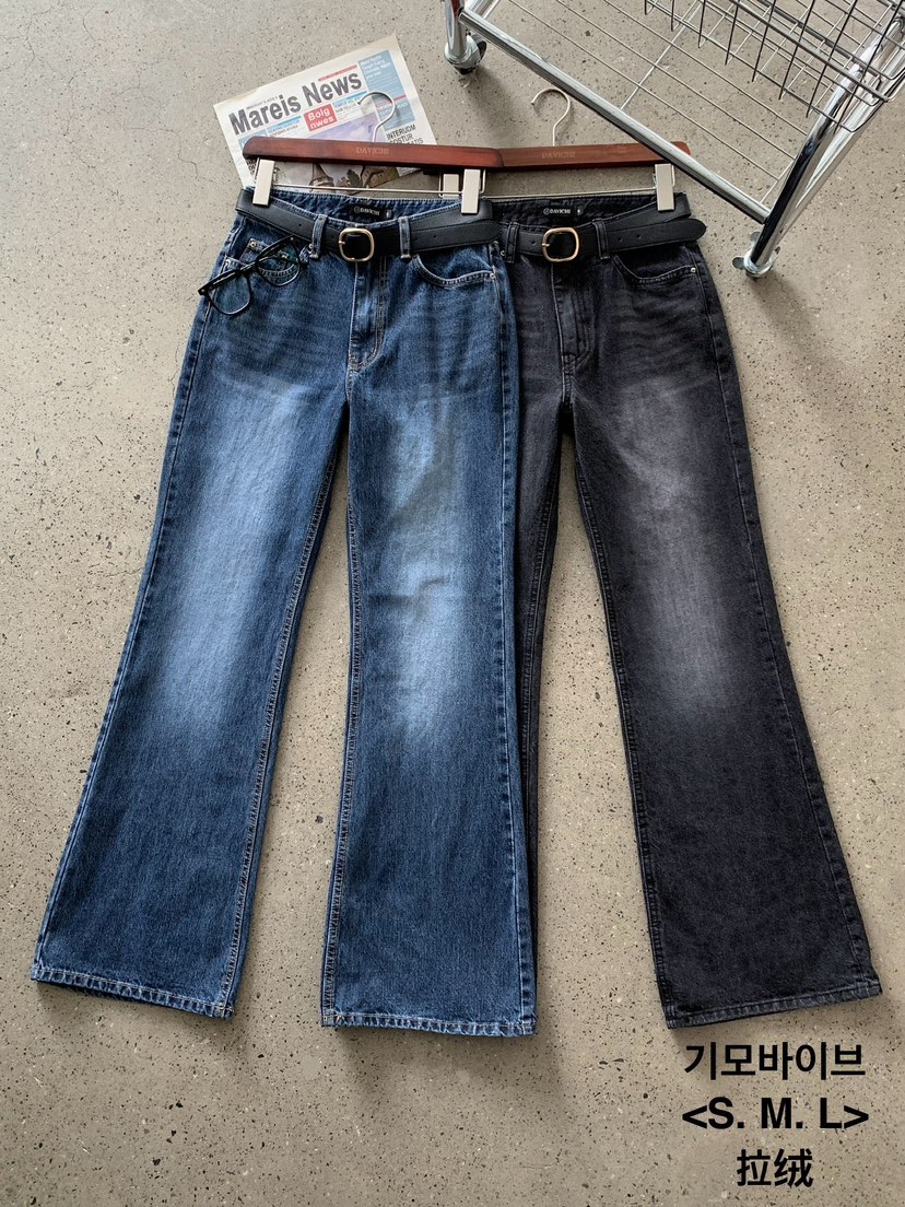 DAVICHI東大門㊣代購女裝新款職業時尚25秋冬牛仔褲含隨機腰帶DAVICHI牛仔褲