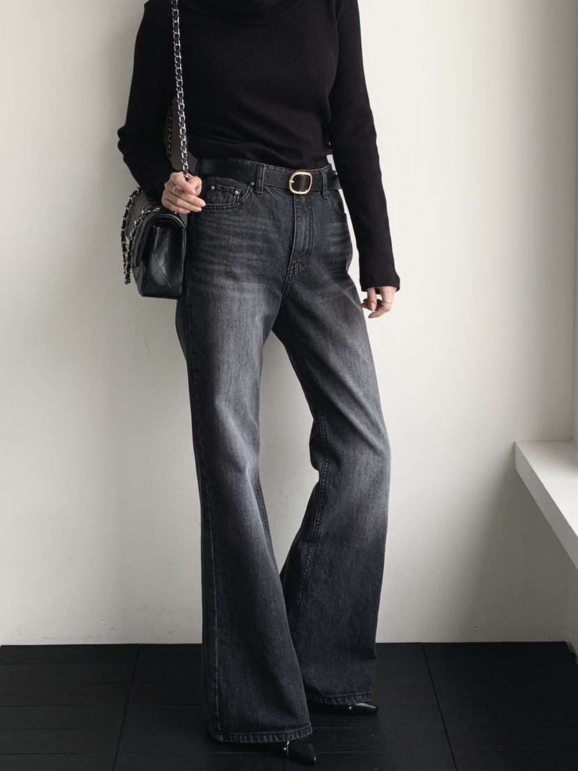 DAVICHI東大門㊣代購女裝新款職業時尚25秋冬牛仔褲含隨機腰帶DAVICHI牛仔褲