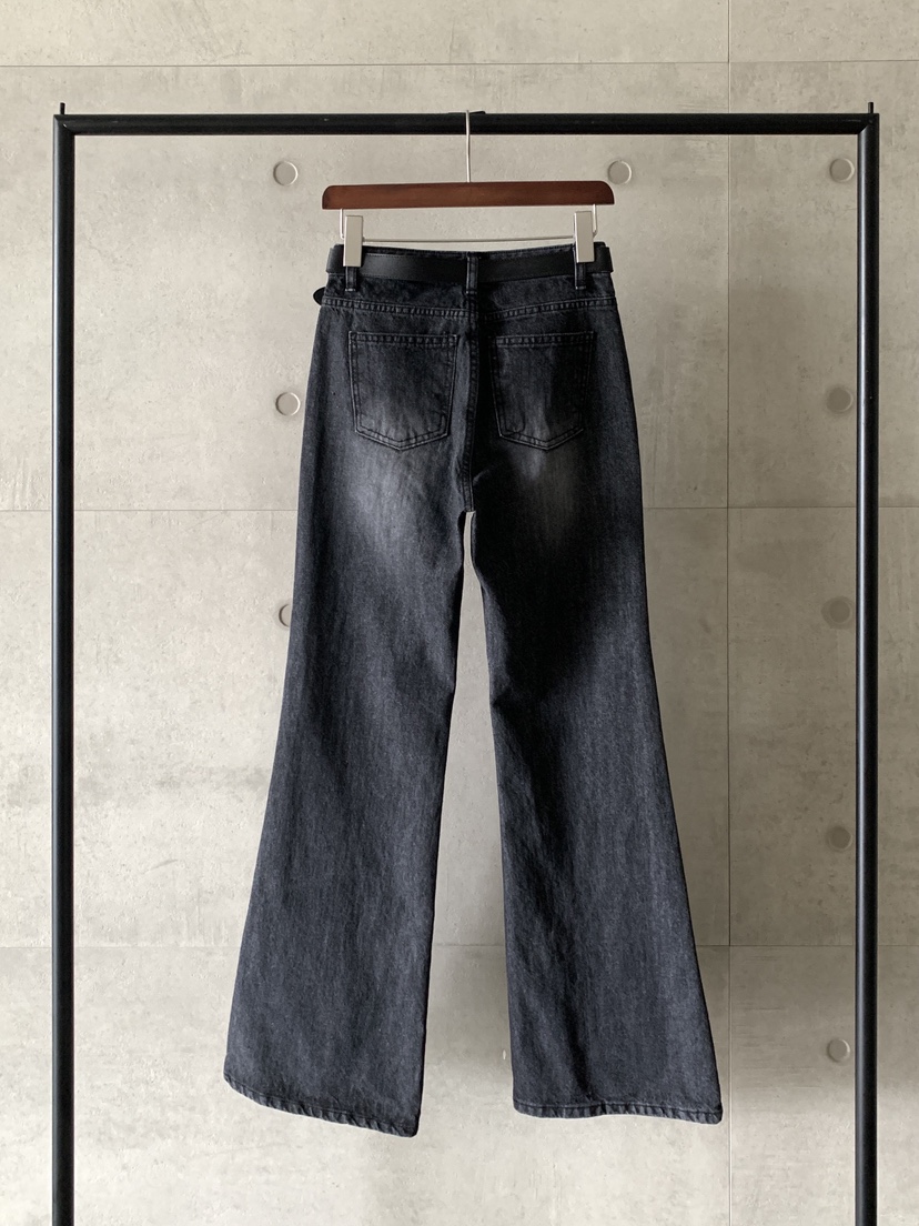 DAVICHI東大門㊣代購女裝新款職業時尚25秋冬牛仔褲含隨機腰帶DAVICHI牛仔褲