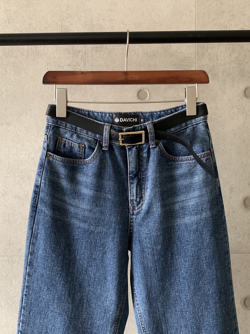 DAVICHI東大門㊣直郵女士新款25秋冬職業休閑牛仔褲含隨機腰帶DAVICHI牛仔褲