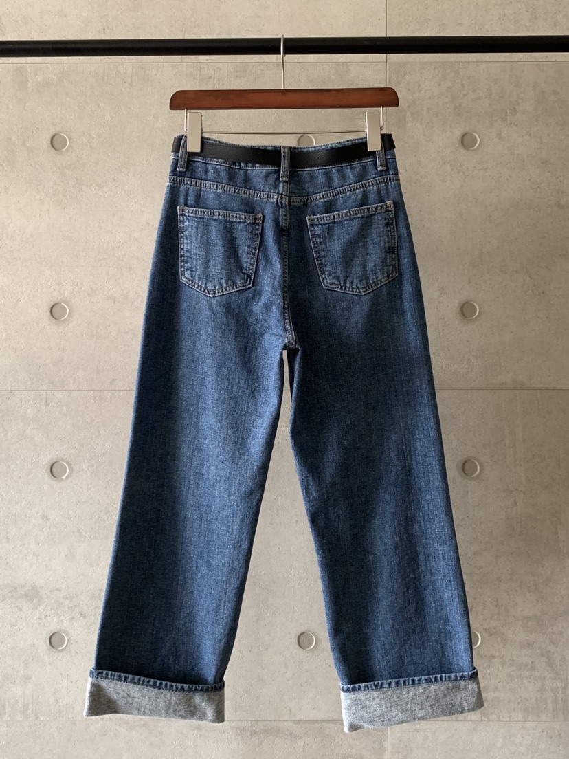 DAVICHI東大門㊣直郵女士新款25秋冬職業休閑牛仔褲含隨機腰帶DAVICHI牛仔褲