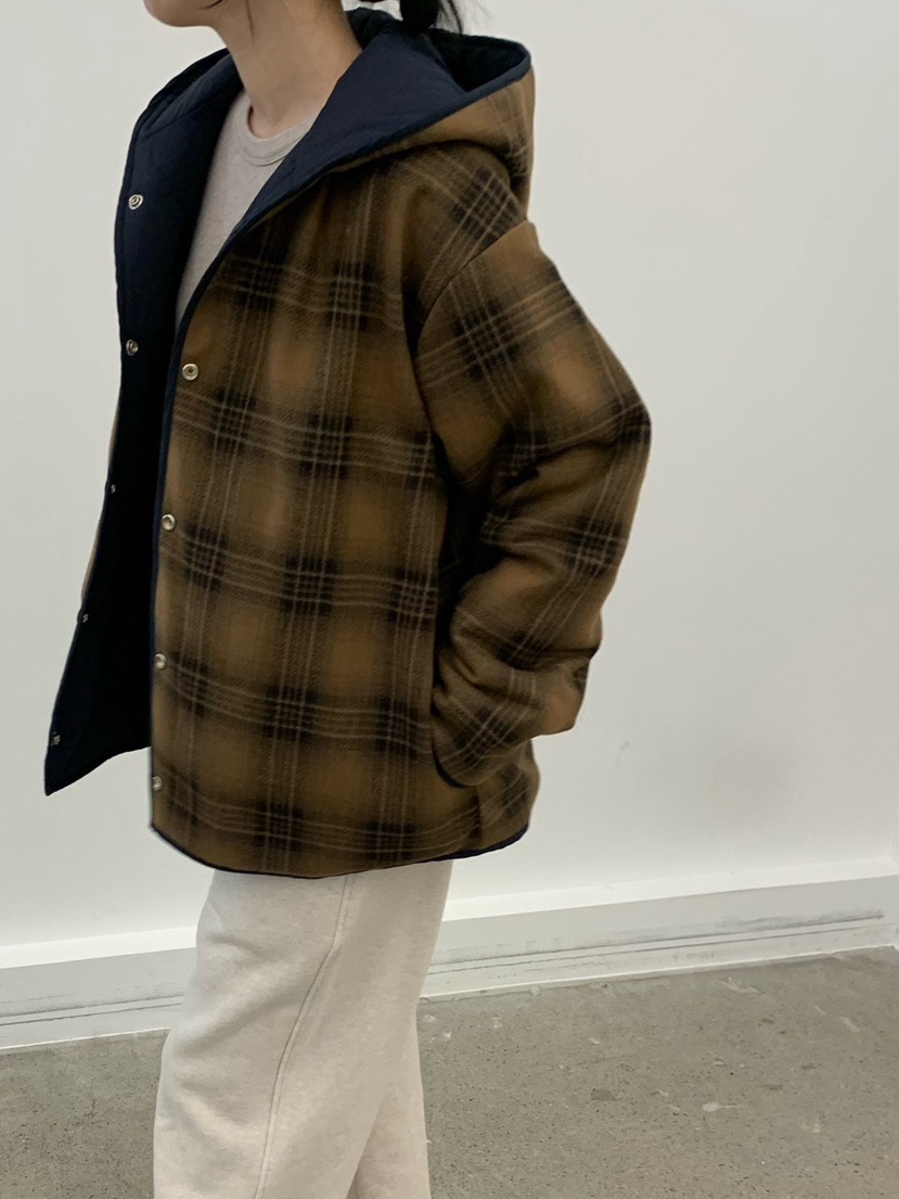 COBALT BLUE東大門㊣代購女裝新品25秋冬人氣短款棉服兩面穿COBALT BLUE短款棉服