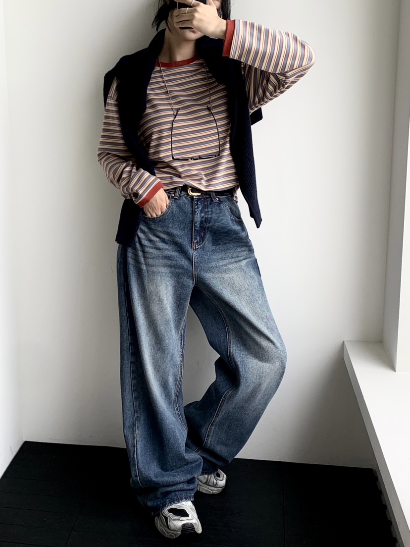 DAVICHI東大門㊣直郵女士新款時尚推薦熱賣人氣真品長袖T恤DAVICHI長袖T恤