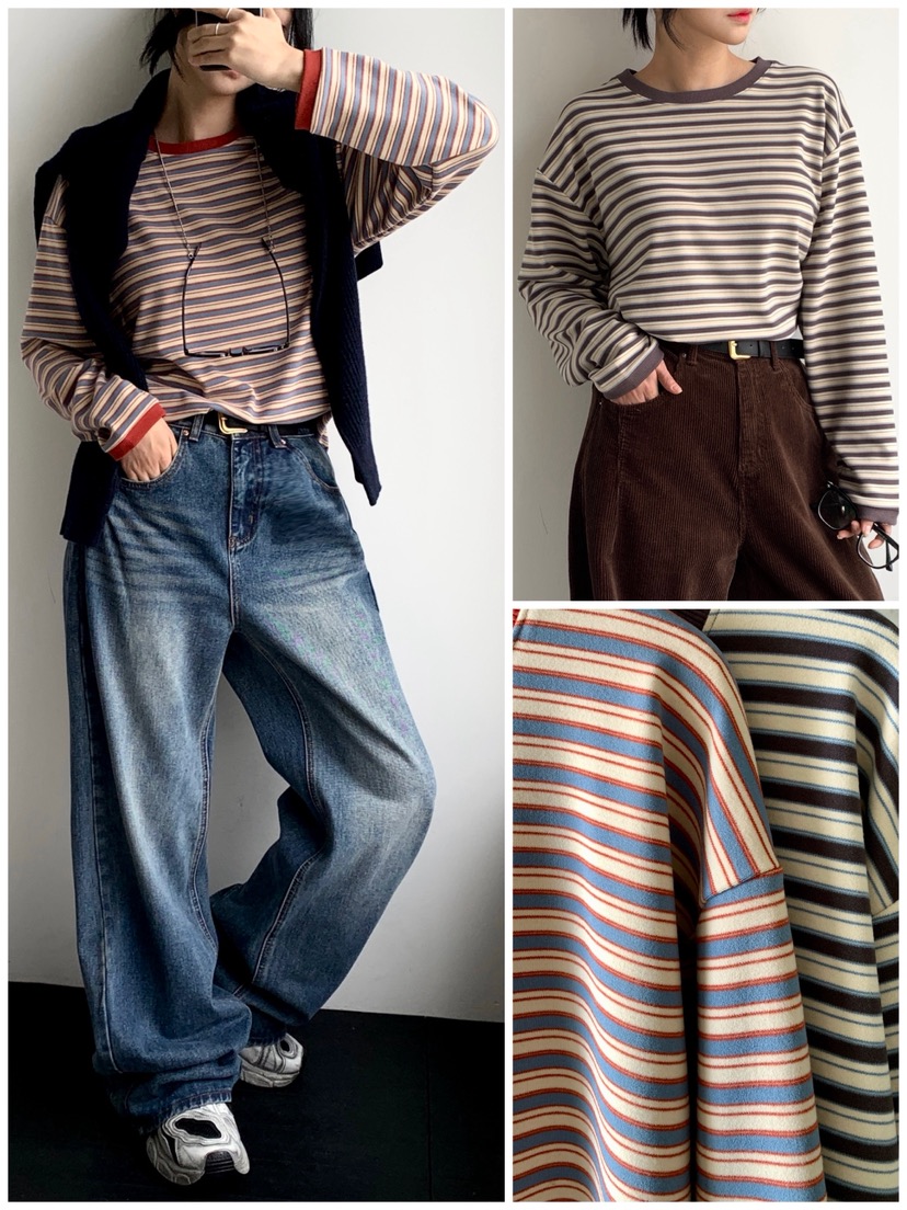 DAVICHI東大門㊣直郵女士新款時尚推薦熱賣人氣真品長袖T恤DAVICHI長袖T恤