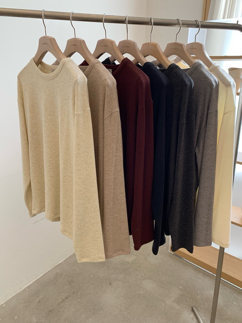 COBALT BLUE韓國直郵㊣女裝新品職業25秋冬真品長袖T恤安哥拉COBALT BLUE長袖T恤