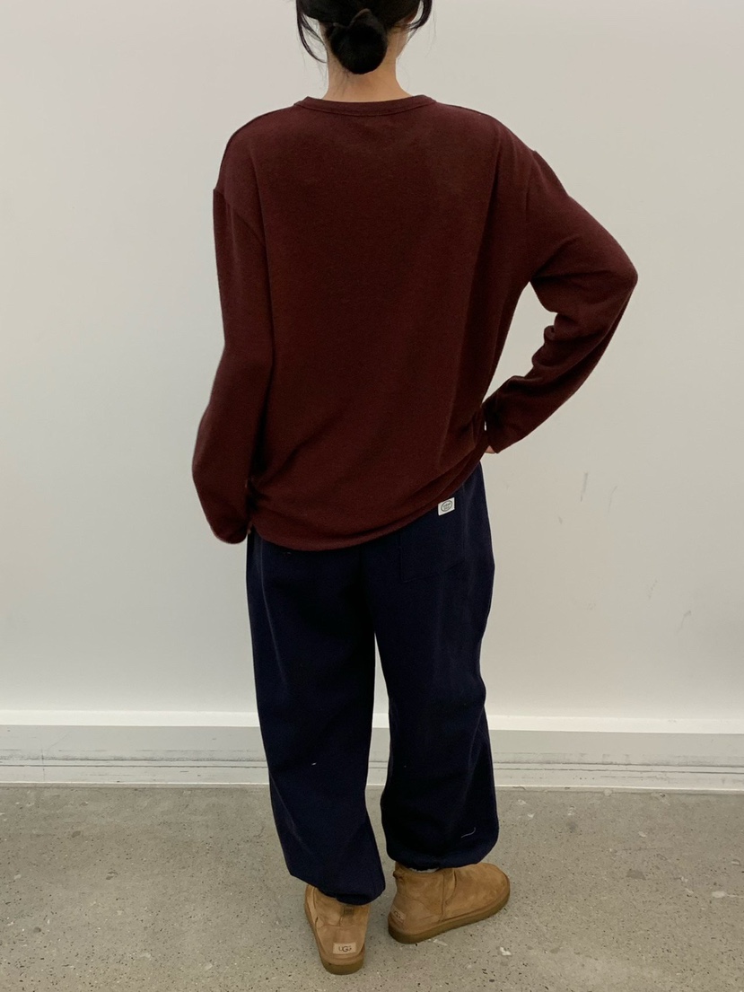 COBALT BLUE韓國直郵㊣女裝新品職業25秋冬真品長袖T恤安哥拉COBALT BLUE長袖T恤