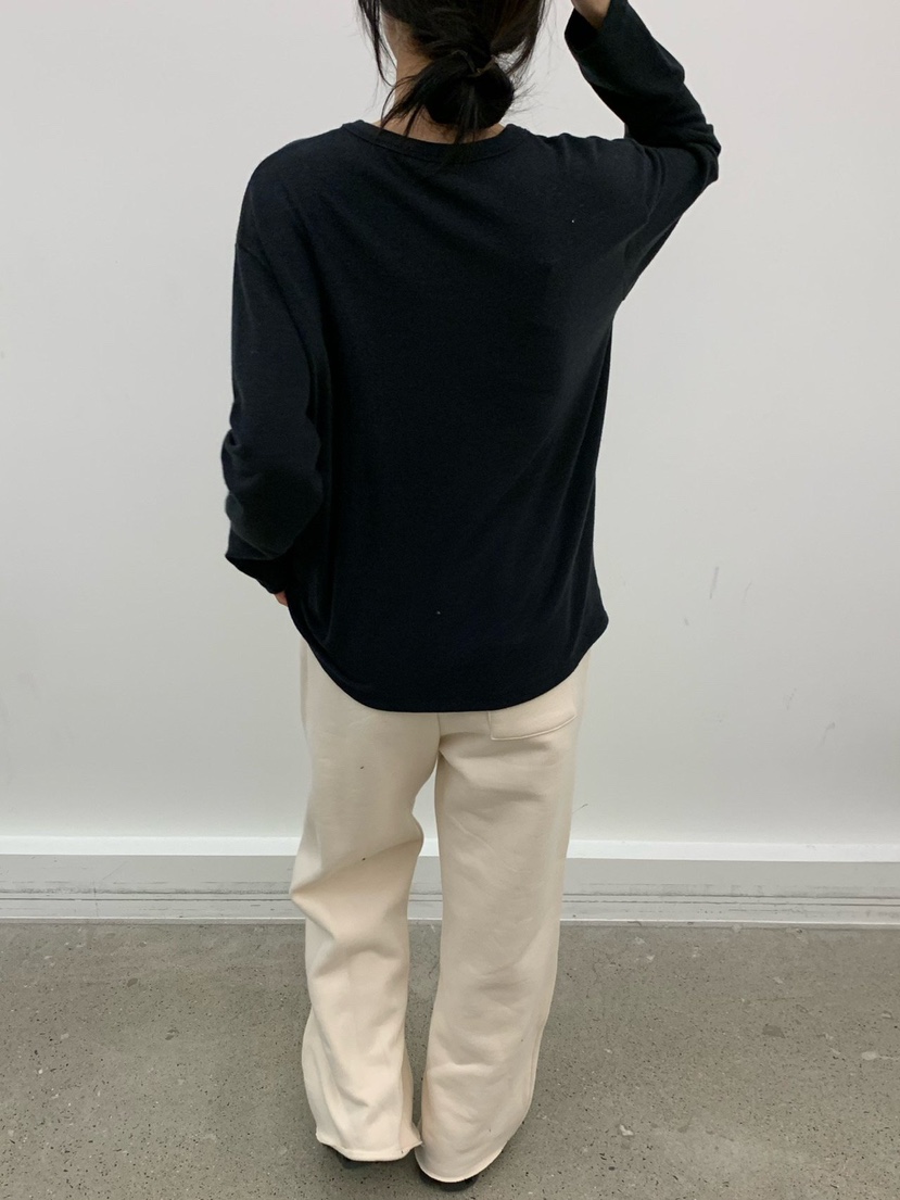 COBALT BLUE韓國直郵㊣女裝新品職業25秋冬真品長袖T恤安哥拉COBALT BLUE長袖T恤