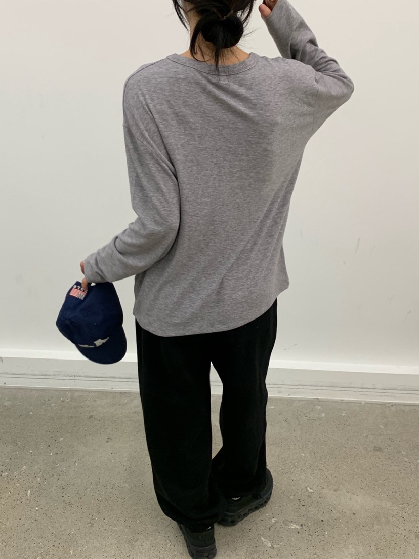 COBALT BLUE韓國直郵㊣女裝新品職業25秋冬真品長袖T恤安哥拉COBALT BLUE長袖T恤