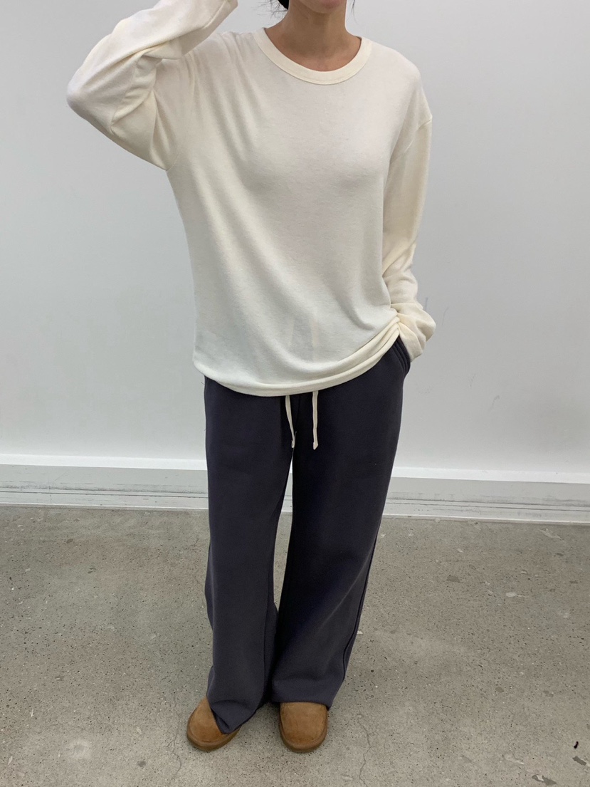 COBALT BLUE韓國直郵㊣女裝新品職業25秋冬真品長袖T恤安哥拉COBALT BLUE長袖T恤