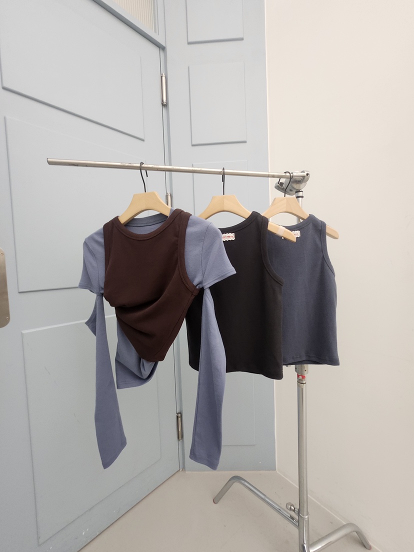 BLACK RIBBON-A韓國代購㊣女裝新款人氣熱賣推薦吊帶背心BLACK RIBBON-A吊帶/背心