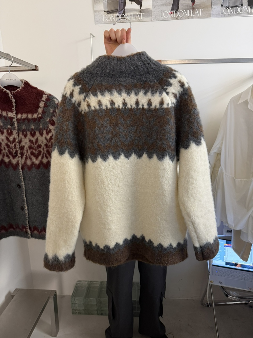 LONDON FLAT東大門㊣代購女裝新品25秋冬人氣時尚毛衣羊毛衫LONDON FLAT毛衣