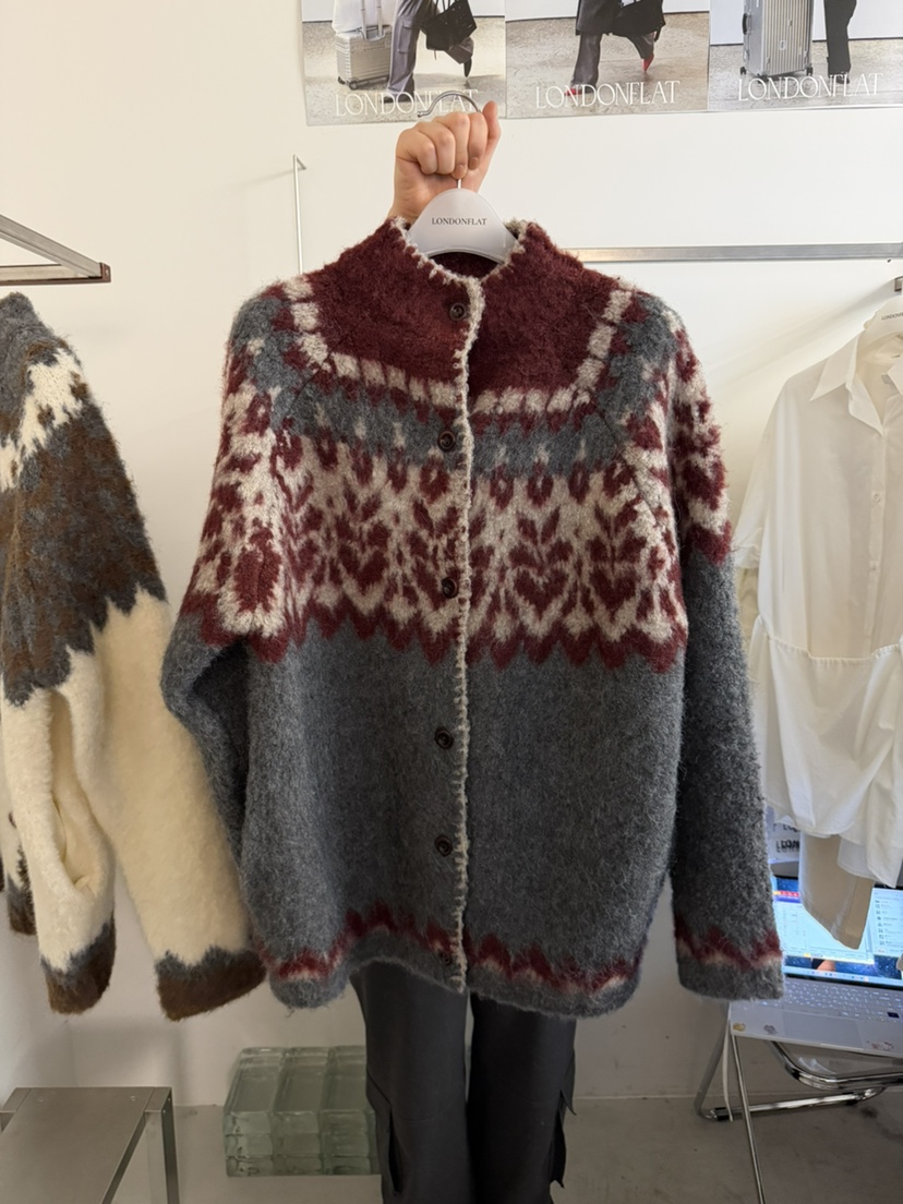 LONDON FLAT東大門㊣代購女裝新品25秋冬人氣時尚毛衣羊毛衫LONDON FLAT毛衣圖色2