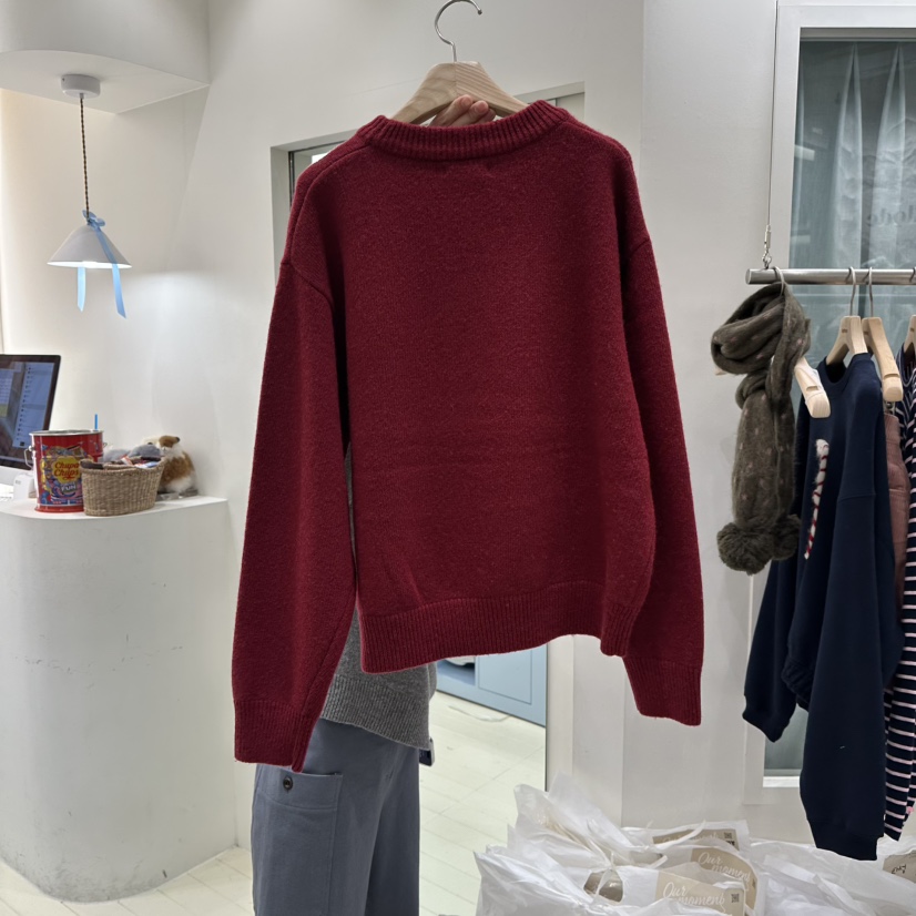 OURMOMENT東大門㊣實拍女士新品熱賣25秋冬真品針織衫不含內搭OURMOMENT針織衫