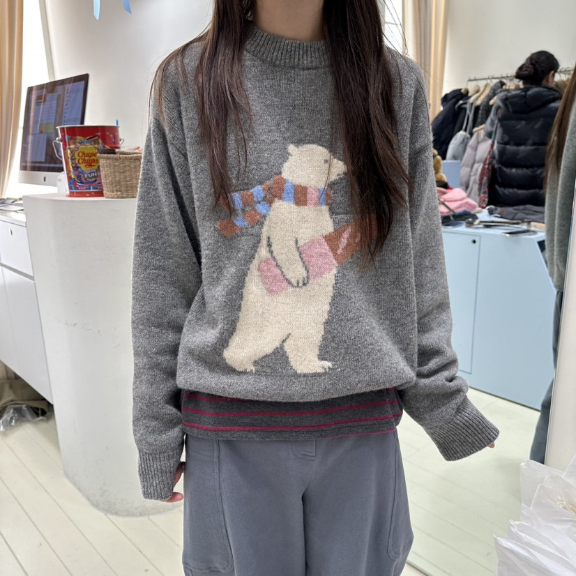 OURMOMENT東大門㊣實拍女士新品熱賣25秋冬真品針織衫不含內搭OURMOMENT針織衫圖色1