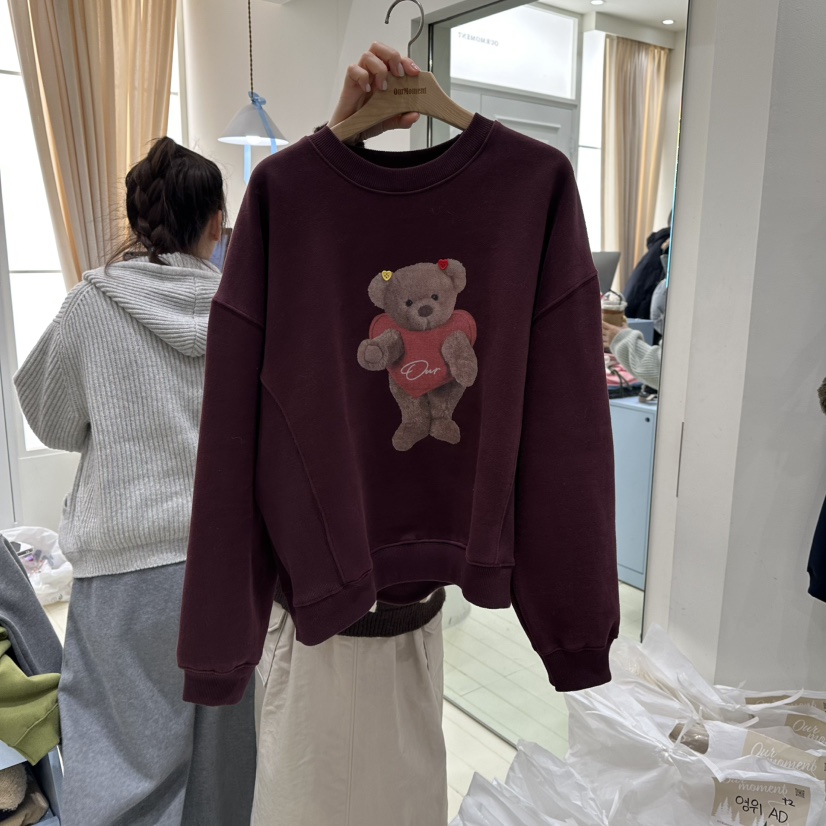 OURMOMENT東大門㊣實拍女裝新款熱賣職業人氣真品時尚衛衣加絨OURMOMENT衛衣圖色2