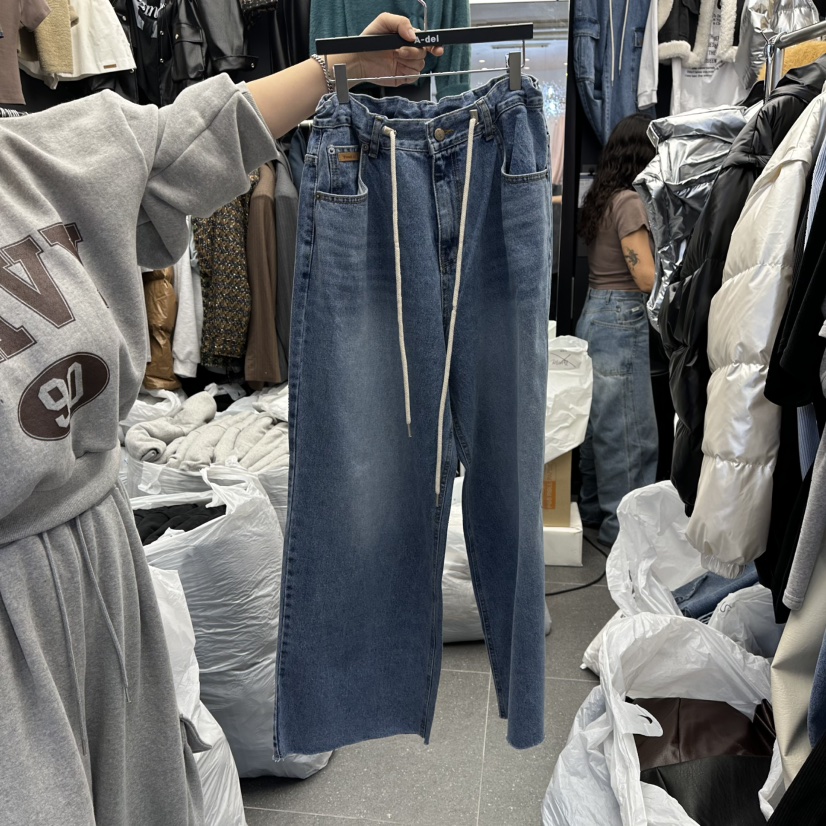 A-DEL韓國代購㊣女士新款職業25秋冬時尚熱賣推薦真品牛仔褲A-DEL牛仔褲圖色1