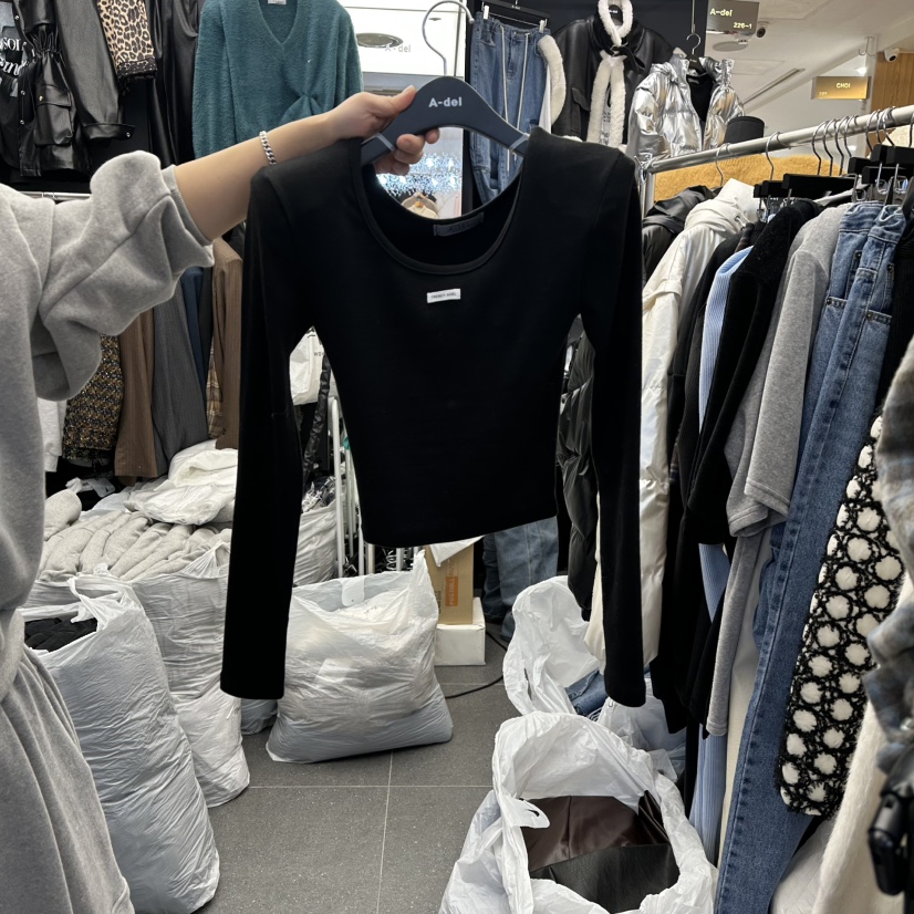 A-DEL韓國直郵㊣女士新款25秋冬熱賣推薦職業人氣休閑長袖T恤A-DEL長袖T恤圖色3