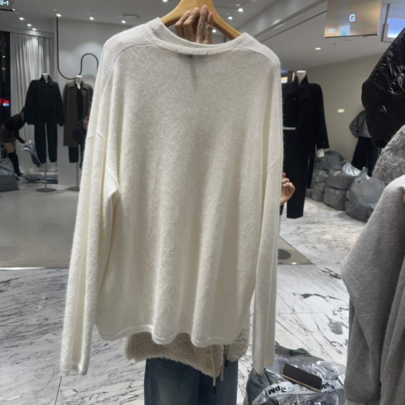 LUCY SALON東大門㊣代購女裝新品休閑時尚針織衫莫代爾V領LUCY SALON針織衫