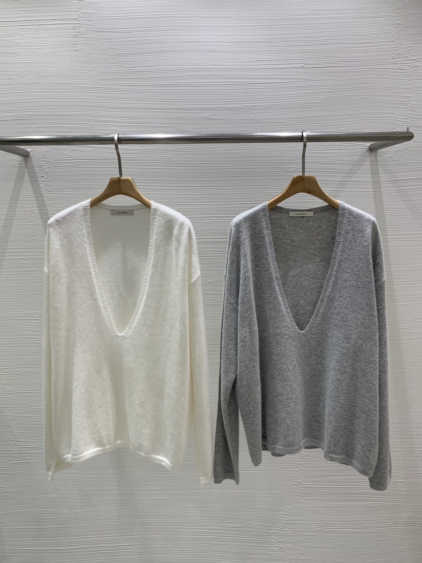 LUCY SALON東大門㊣代購女裝新品休閑時尚針織衫莫代爾V領LUCY SALON針織衫