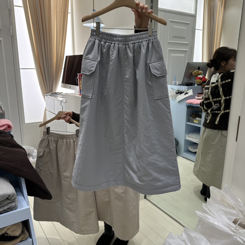 OURMOMENT韓國代購㊣女裝新款休閑熱賣時尚職業推薦25秋冬長裙OURMOMENT長裙圖色2