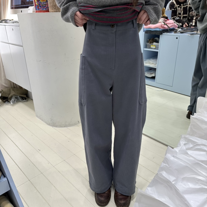 OURMOMENT韓國代購㊣女士新品25秋冬休閑職業時尚休閑褲拉絨OURMOMENT休閑褲圖色3