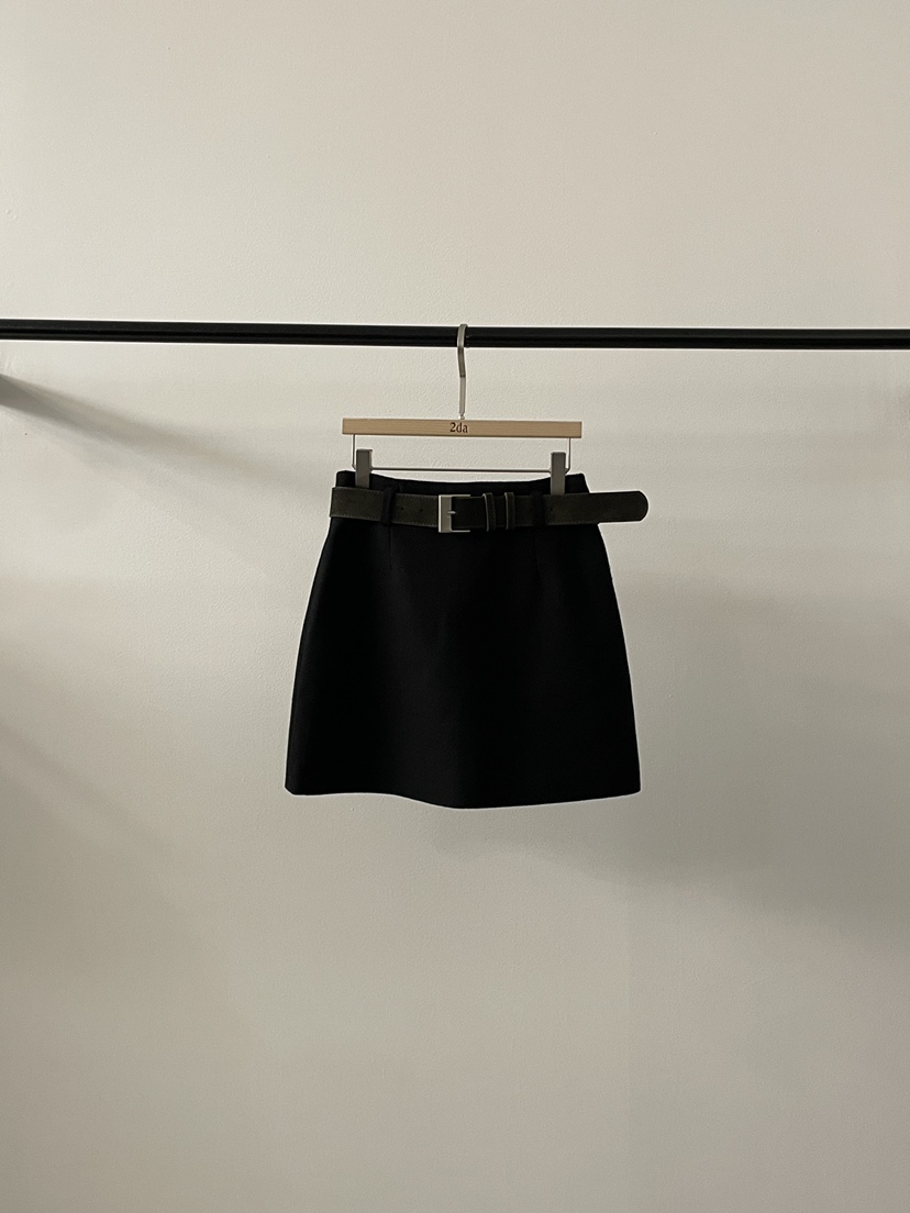 2DA/DARIMI-P東大門㊣實拍女裝新品休閑真品推薦短裙含腰帶2DA/DARIMI-P短裙圖色3黑色