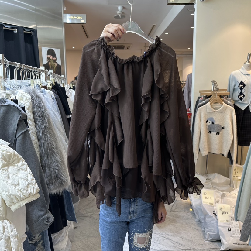 CHEAP-CHIC東大門㊣直郵女士新款熱賣推薦休閑真品襯衫蕾絲衫CHEAP-CHIC/CHARLES THE SECOND襯衫/蕾絲衫