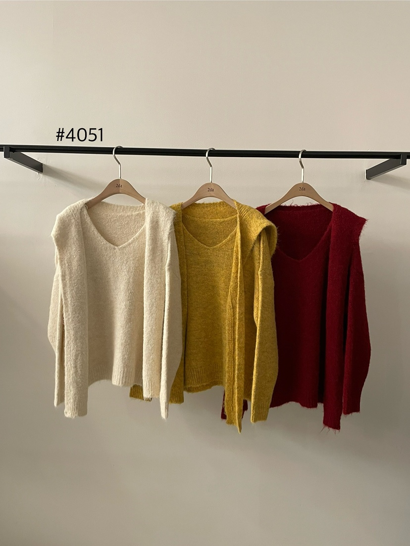 2DA/DARIMI-P東大門㊣實拍女士新品人氣時尚針織衫含圍巾2DA/DARIMI-P針織衫