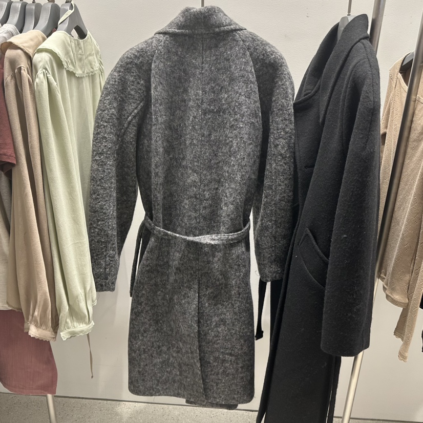 TARABY MOTION韓國直郵㊣女裝新款25秋冬中長款大衣含腰帶超長TARABY MOTION中長款大衣