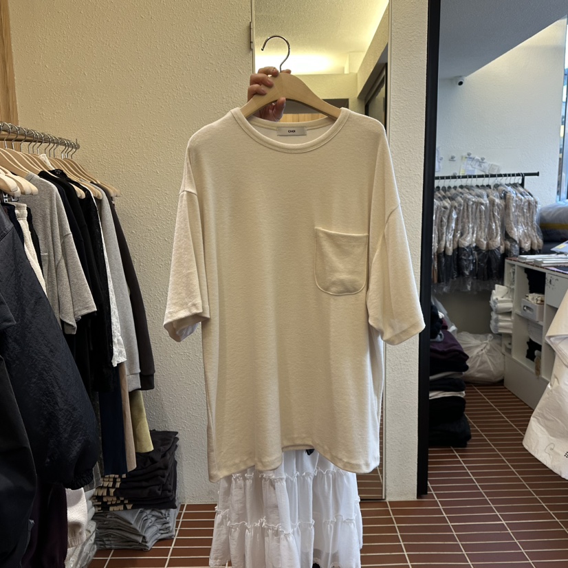 CHOI-L韓國直郵㊣女裝新款休閑推薦人氣時尚真品T恤口袋抓絨CHOIT恤圖色1