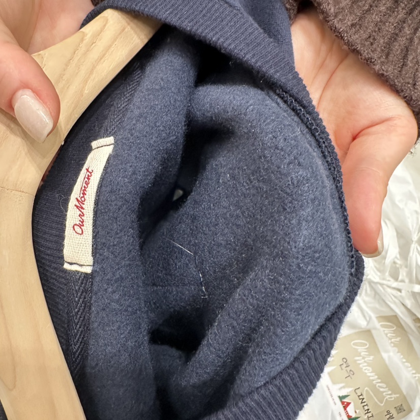 OURMOMENT韓國代購㊣女士新品推薦真品職業熱賣25秋冬衛衣加絨OURMOMENT衛衣