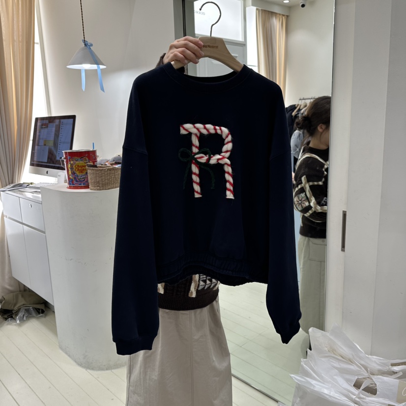 OURMOMENT韓國代購㊣女士新品推薦真品職業熱賣25秋冬衛衣加絨OURMOMENT衛衣圖色3