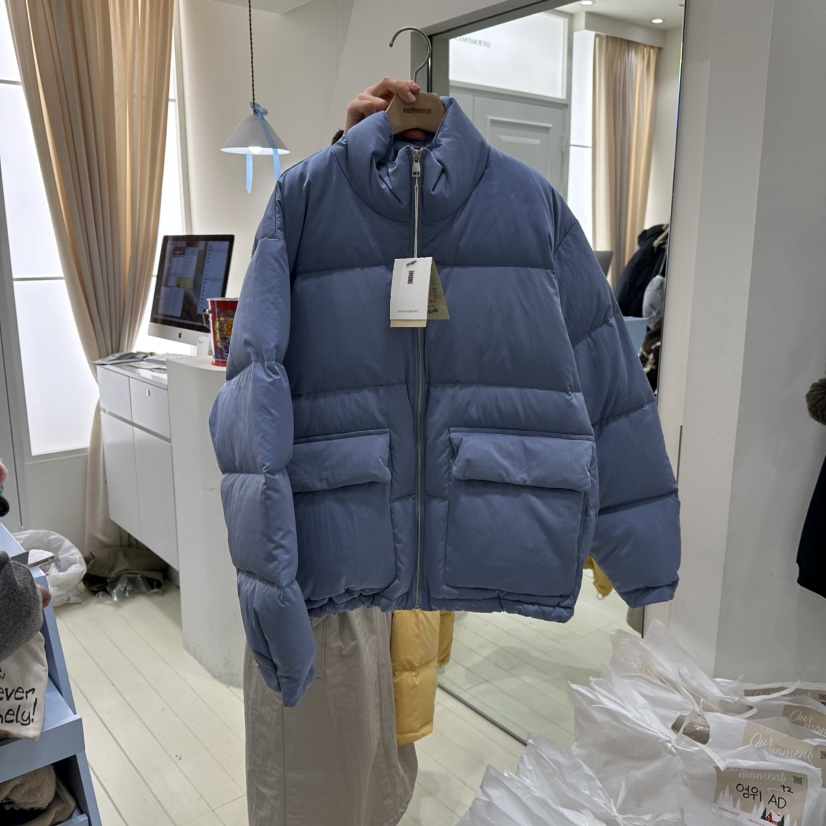 OURMOMENT東大門㊣代購女裝新款人氣熱賣時尚短款羽絨服鴨絨OURMOMENT短款羽絨服圖色2