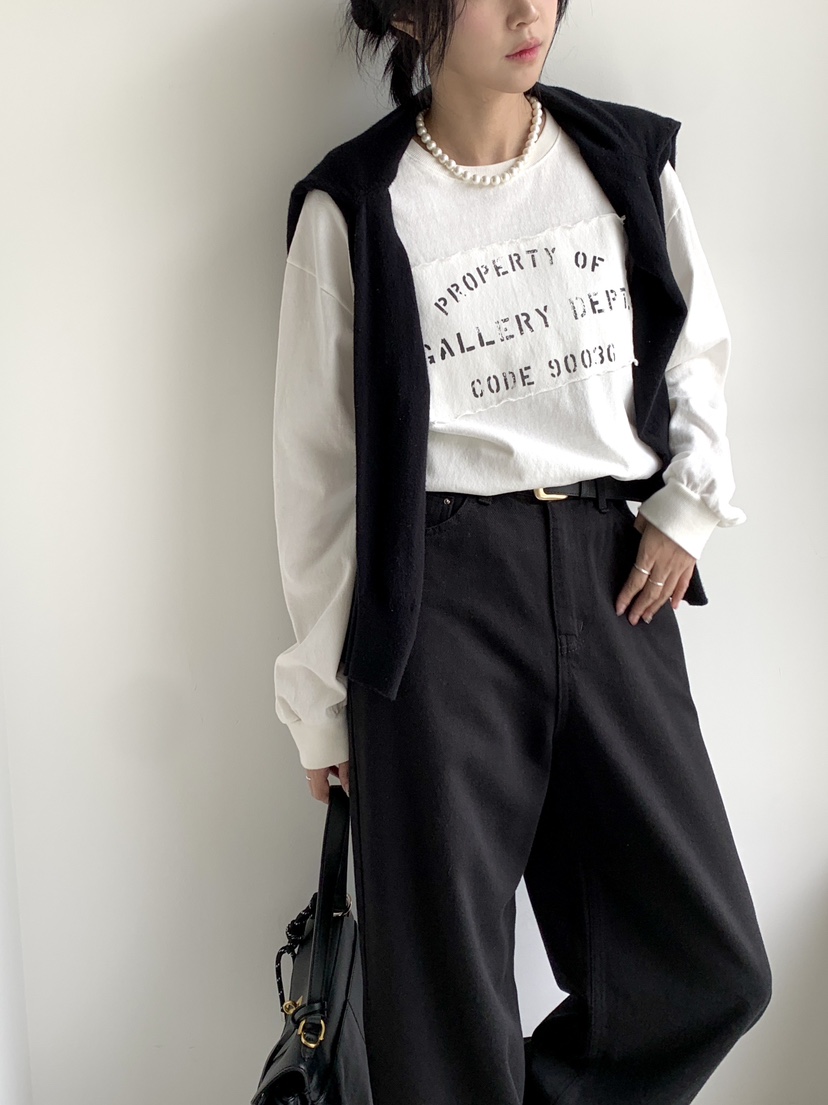 DAVICHI東大門㊣實拍女裝新款人氣熱賣休閑時尚職業長袖T恤DAVICHI長袖T恤