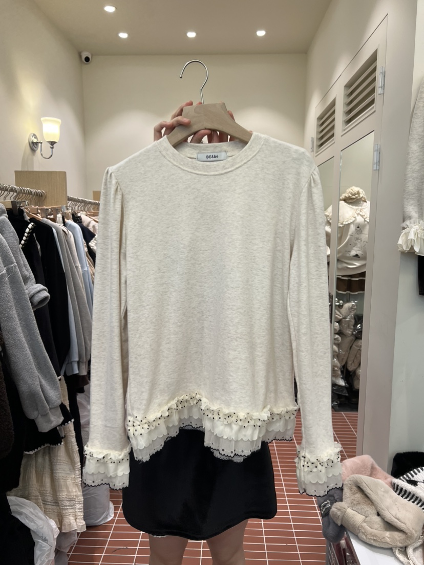 BE&amp;BE韓國代購㊣女裝新款推薦人氣休閑25秋冬熱賣長袖T恤BE&be長袖T恤圖色2