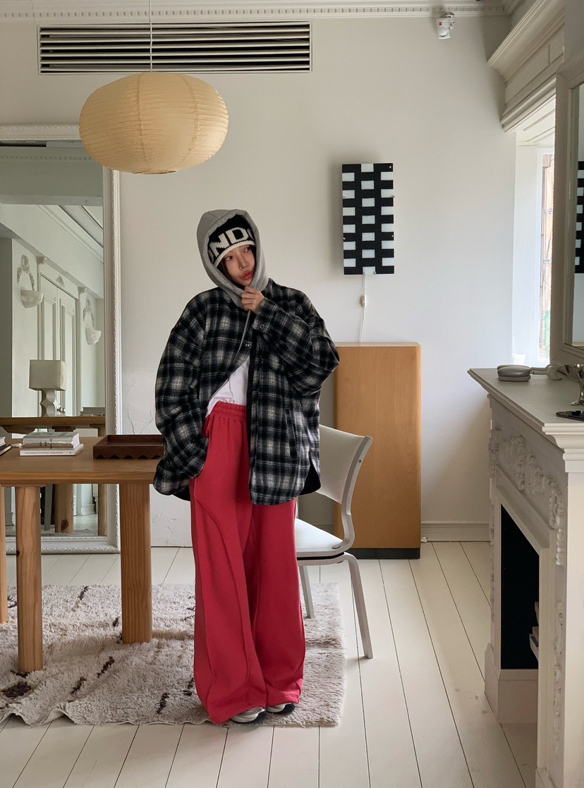 REVE CITE-L韓國代購㊣女裝新款人氣25秋冬時尚休閑褲短款REVE CITE休閑褲