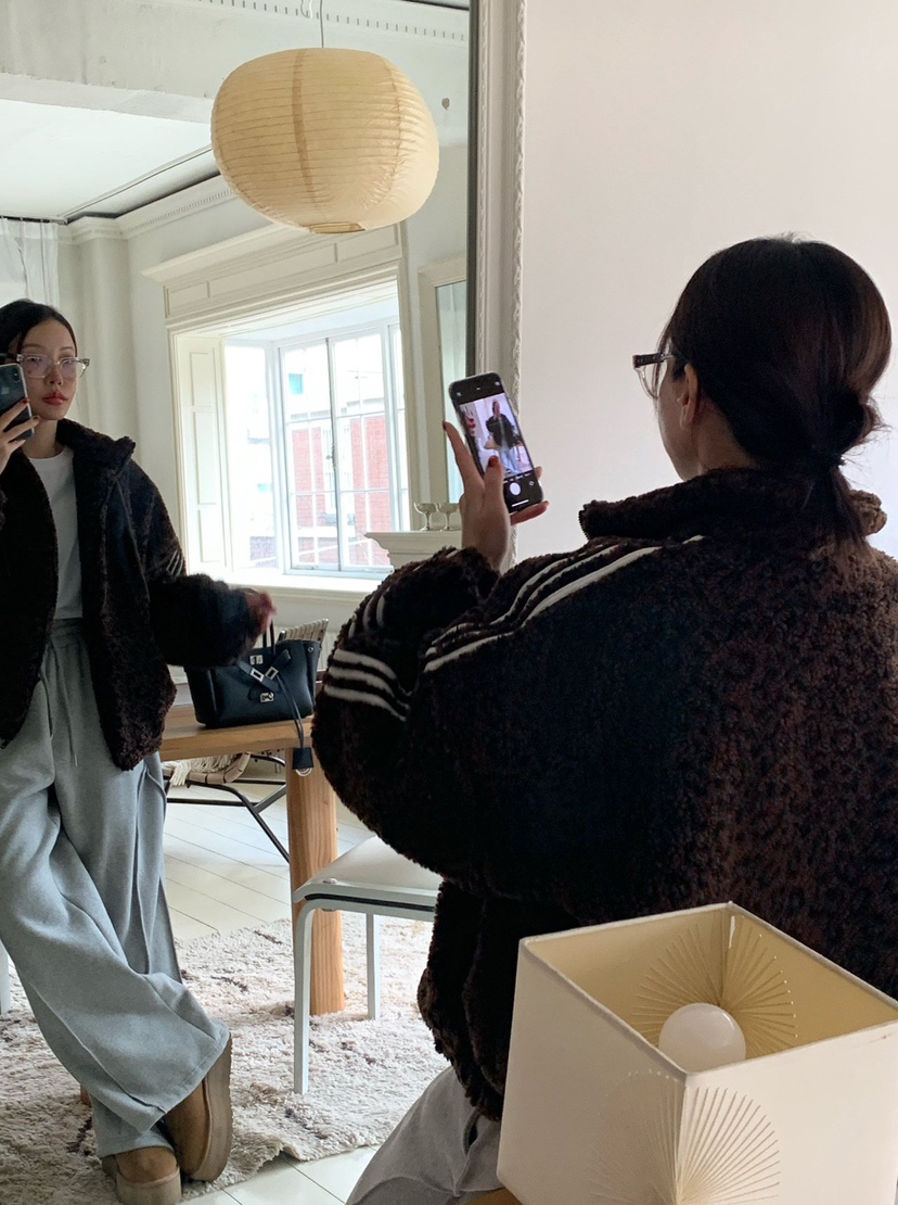 REVE CITE-L韓國代購㊣女裝新款人氣25秋冬時尚休閑褲短款REVE CITE休閑褲