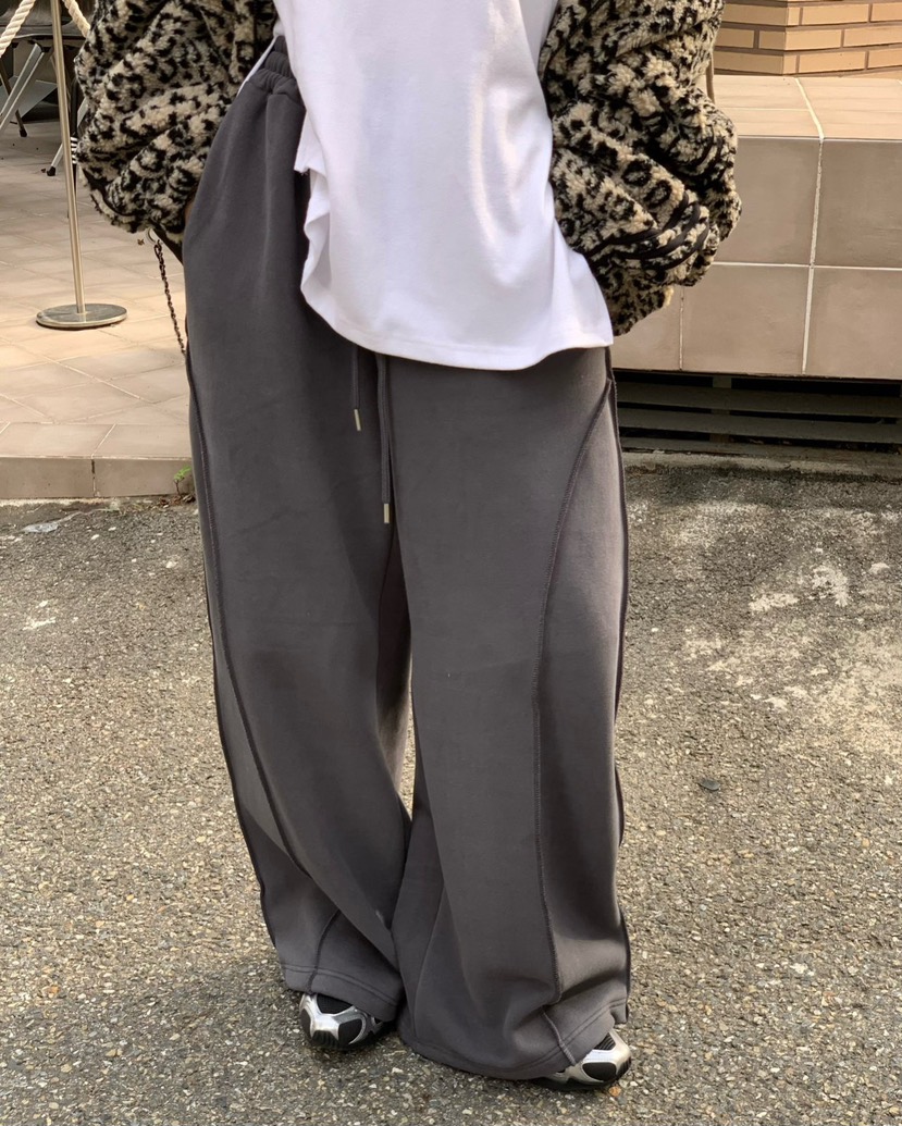 REVE CITE-L韓國代購㊣女裝新款人氣25秋冬時尚休閑褲短款REVE CITE休閑褲圖色2